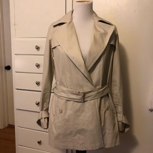Calvin Klein Light Tan belted Spring Jacket, Sz S